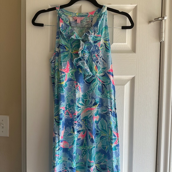 lilly pulitzer wynne maxi dress Lilly Pulitzer Wynne Floral Maxi Dress Blue Pink Size XXS NWT